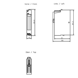 Siemens Simatic DP Electronics module for ET 200S, 4AI TC