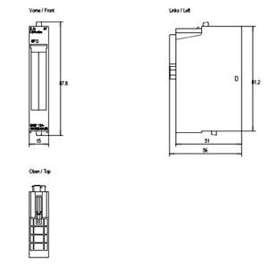 Siemens Simatic DP Electronics module, 2AI I high feature for ET 200S