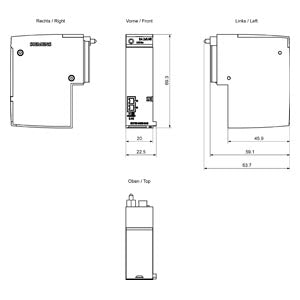 Siemens Simatic ET 200SP Bus adapter, 2 x RJ45