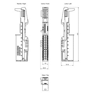 Siemens Simatic ET 200SP Baseunit, push-in terminals