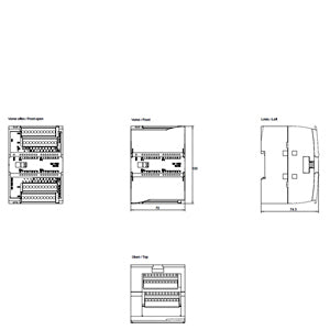 Siemens SM1223 Digital I/O, 16DI/16DO, transistor 0.5A