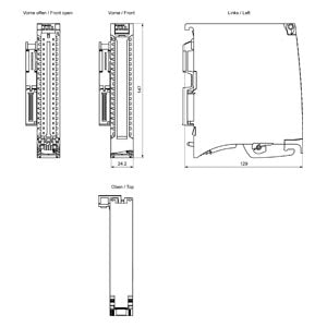 Siemens Digital output module, 16DQ x 24VDC, 0.5A