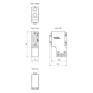 Siemens Connection plug for Profibus, no PG socket