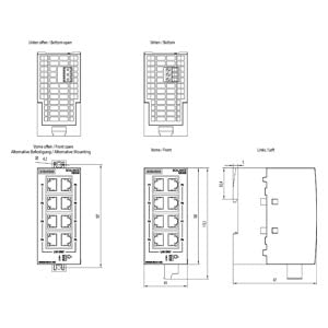 Siemens Scalance XB008 Unmanaged industrial ethernet switch