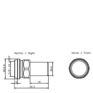 Siemens N-Connect male termination impedance, 2.4 and 5GHz