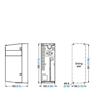 Siemens Sinamics PM240-2 Power module, c/w breaking chopper