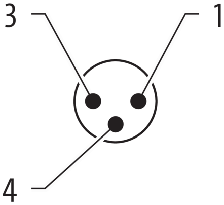 Murr M8 male 0° with cable, straight M8, 3-pole, 10m