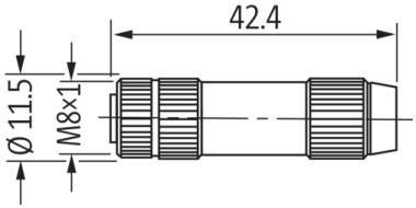 Murr M8 Connector, female 0°, field-wireable, 4-pole