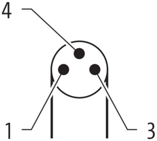 Murr M8 Male 90°, field wireable (solder pins), 3-pole