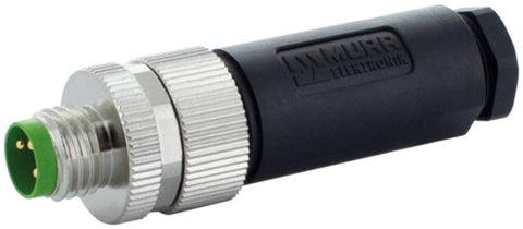 Murr M8 Screw terminal, male 0°, 3-pole, c/s 0.14 - 0.5mm²