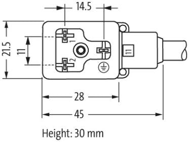 Murr MSUD valve plug BI-11mm with cable, 5m, 230VAC/DC