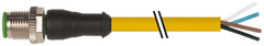 Murr M12 male 0° with cable, straight, 4-pole, 1.5m Murrelektronik