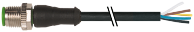 Murr M12 male 0° A-code with cable, 5-pole, 15m