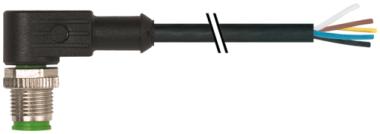 Murr M12 male 90°, A-code with cable, 5-pole, 5m Murrelektronik