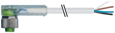 Murr M12 female 90°, A-code, 4-pole, 15m