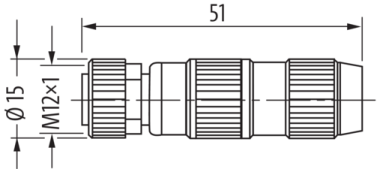 Murr IDC terminal, M12 female 0Â°, 4-pole, c/s 0.25-0.5mmÂ²