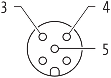Murr M12 Connector, female 0°, 3-pole, c/s 0.5 - 1mm²