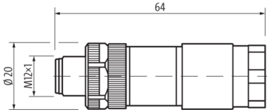 Murr Y-connector, M12 male 0°, screw, 5-pole