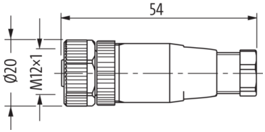 Murr Screw terminal, M12 female 0°, 5-pole, cable Ø 4-6mm