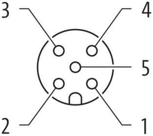 Murr Screw terminal, M12 female 0°, 5-pole, cable Ø 4-6mm