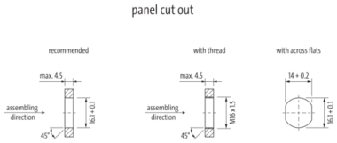 Murr Receptacle, M12 female, 4-pole, 0.2m