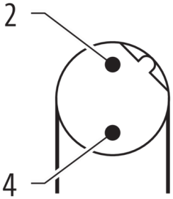 Murr Screw terminal, M12 male 90°, 2-pole, c/s 0.25-0.5mm²