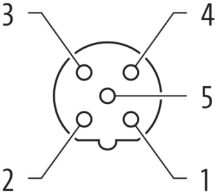 Murr Screw terminal, M12 female 0°, B-code, cable Ø 6-8mm