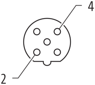 Murr Screw terminal, M12 female 0°, 2-pole, cable Ø 6-8mm