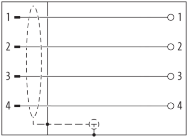 Murr M12 Connector, male 0°, 4-pole, ethernet, 0.14 - 0.34mm²
