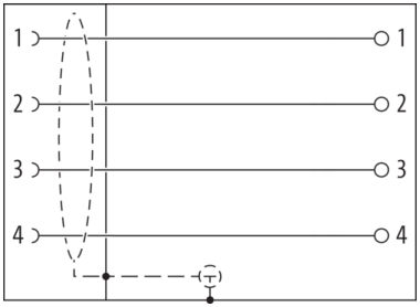 Murr M12 Connector, female 0°, 4-pole, c/s 0.14 - 0.34mm²