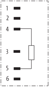 Murr M12 male, bus terminating plug, A-coded, 6-pole