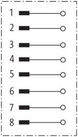 Murr Screw terminal, field-wireable, M12 male 0Â°, 8-pole