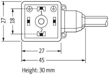 Murr MSUD valve plug with cable, 5m, bridged PE