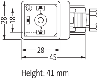 Murr SVS Valve plug, form A, 110V LED + VDR, M16x1.5