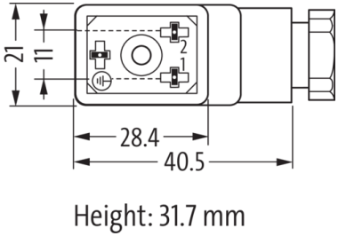 Murr SVS Valve plug, form BI, 2+PE, field-wireable, M16x1.5
