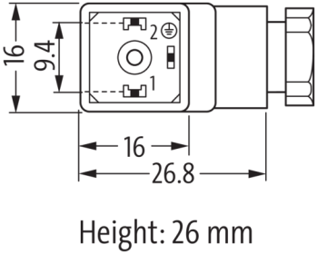 Murr SVS Valve plug, form CI, LED, 2+PE, field-wireable, M12