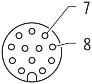 Murr M12, male 0° / female 0° A-code, 12-pole, black, 1.5m