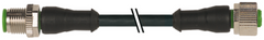 Murr M12 male 0° / M12 female 0°, A-code, 4-pole, 0.6m