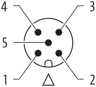 Murr M12, male 0Â° / female 0Â°, A-code, 5-pole, 10m