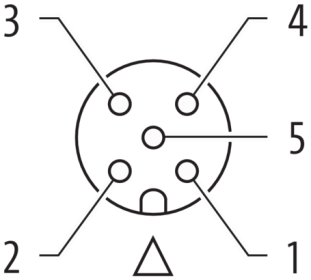 Murr M12, male 0Â° / female 0Â°, A-code, 5-pole, 10m