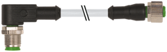 Murr M12 male 90° / M12 female 0°, A-code, 4-pole, 0.6m Murrelektronik