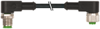 Murr M12, male 90° / female 90°, A-code, 4-pole, 5m Murrelektronik