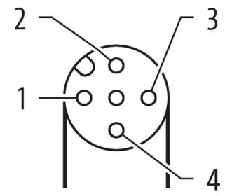Murr M12, male 0° / female 90° A-code, LED, 4-pole, black, 5m