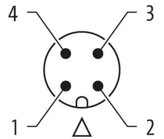 Murr M12 male 0°/M8 female 90°, 4-pole, 3m