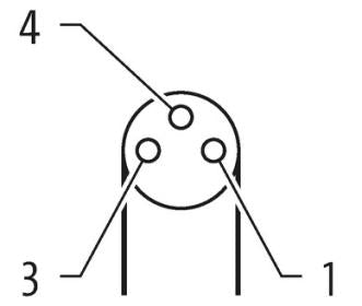 Murr M12 male 0°/M8 female 90°, 3-pole, 1m