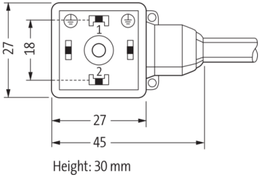 Murr M12 male 0° A-coded/MSUD valve plug A, 18mm, PUR 3x0.75