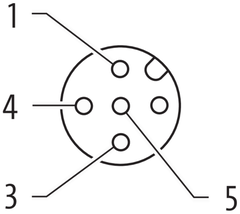 Murr T-Coupler slim M12 male 5-pole / 2x M12 female