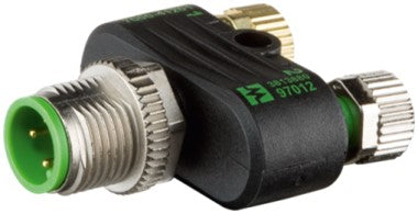 Murr T-coupler M12 male / M8 female 0°