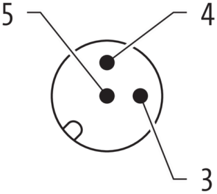 Murr M12 Adaptor on rear of MSUD valve plug, 3-pole