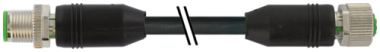 Murr M12 male 0° / M12 female 0° A-code, 8-pole, 10m